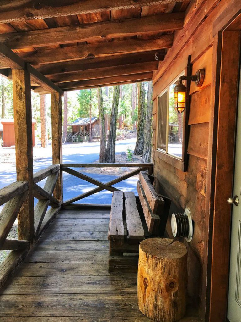 The porch of our cabin