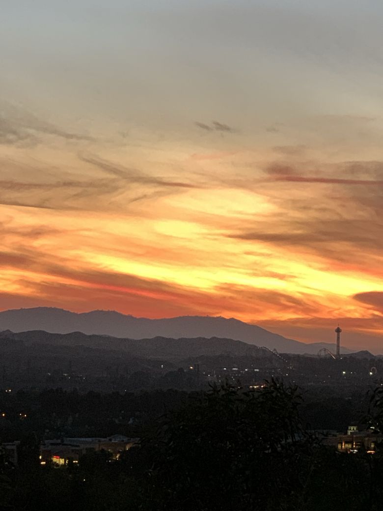 Sunset after the high school shooting at Saugus in Santa Clarita