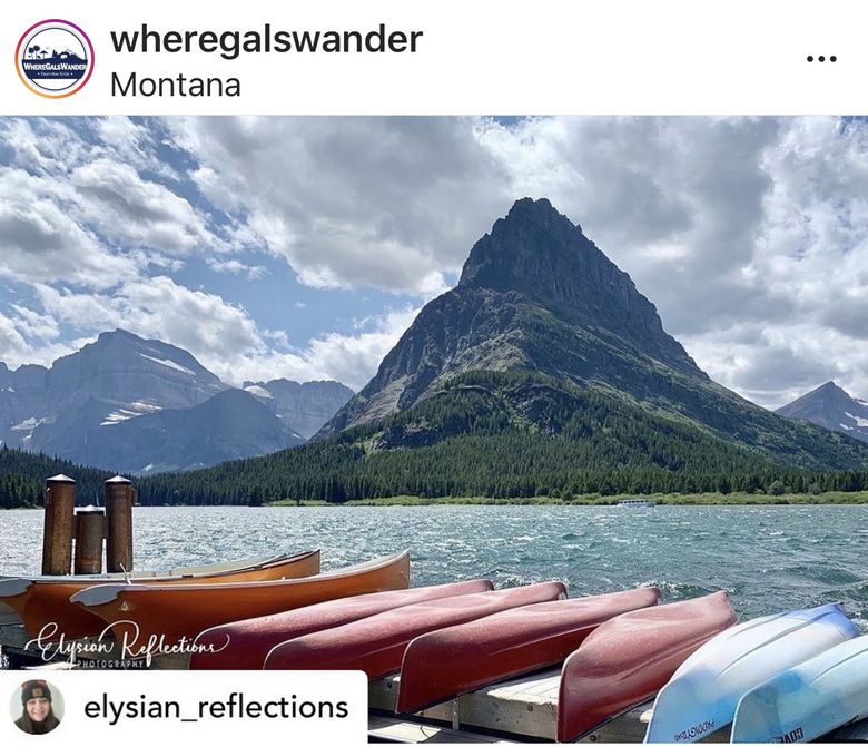 When Glacier National Park reposts your photo, you know its good.  @Elysian_Reflections on Instagram. #WhereGalsWander travel tribe