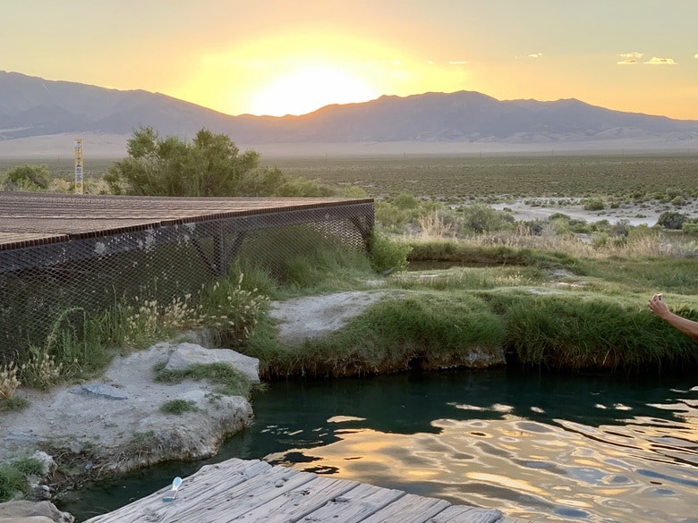 Experiencing my first hot spring