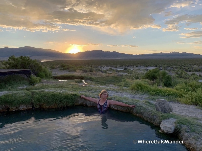 Zanne experiencing her first hot spring