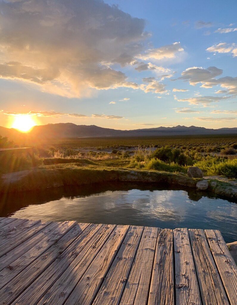 Experiencing my first hot spring